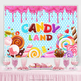 Schillernde Candy Land Party Hintergrund für Mädchen